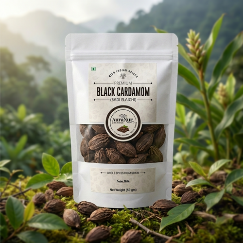 Black Cardamom (Super Bold) - 50gm