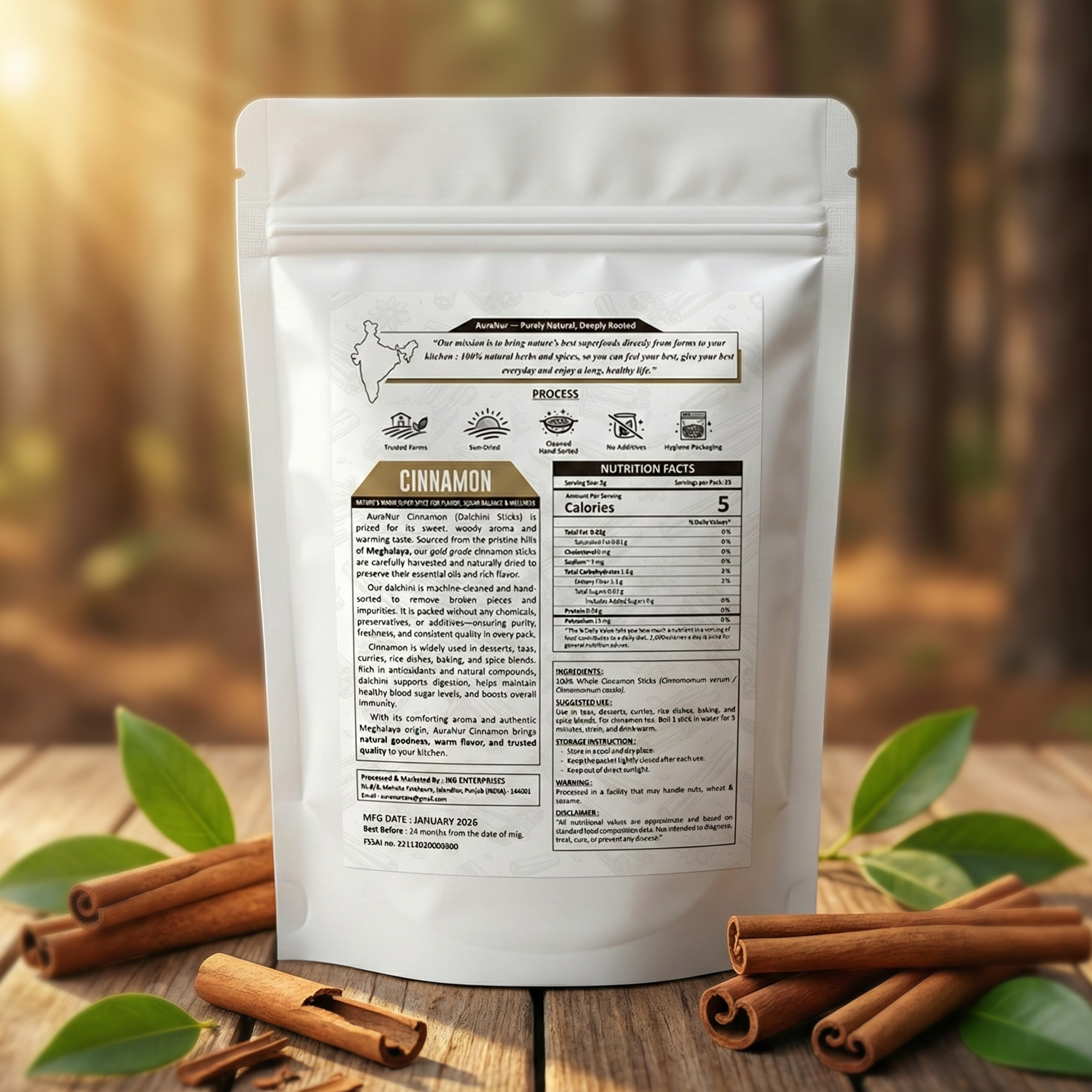 Cinnamon Sticks(Dalchini) 100gm